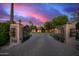 Grand estate entrance with gated driveway at 3831 E Huber St, Mesa, AZ 85205