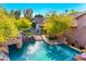 Aerial view of the property, highlighting the pool area at 3831 E Huber St, Mesa, AZ 85205