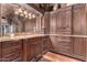 Bathroom with double vanity and ample storage at 3831 E Huber St, Mesa, AZ 85205