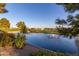 Serene pond with a central fountain and landscaping offering tranquility at 7930 E Camelback Rd # 506, Scottsdale, AZ 85251