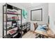 Home office with built-in shelving and a workspace at 7113 E Mcdonald Dr, Paradise Valley, AZ 85253