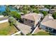 Aerial view of the house, highlighting the garage and landscaping at 1920 E Schooner Ct, Gilbert, AZ 85234