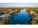Aerial view of waterfront homes and community at 1920 E Schooner Ct, Gilbert, AZ 85234