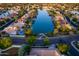 Aerial view of waterfront community and homes at 1920 E Schooner Ct, Gilbert, AZ 85234