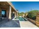 Stunning pool with a tranquil atmosphere and mountain views in the background at 9673 E Oberlin Way # 15, Scottsdale, AZ 85262