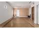 Spacious two-car garage with neutral walls and epoxy flooring at 6215 E Turquoise Ave, Paradise Valley, AZ 85253