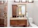 Granite countertop bathroom with shower and toilet at 6215 E Turquoise Ave, Paradise Valley, AZ 85253