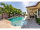 Inviting kidney shaped pool with a large patio at 20371 E Calle De Flores --, Queen Creek, AZ 85142