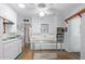 Retro kitchen with white cabinets and stainless steel island at 805 N Robson --, Mesa, AZ 85201