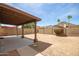 Covered patio with view of backyard and mountain at 4760 W Wahalla Ln, Glendale, AZ 85308