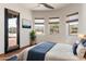 Bright bedroom with a comfortable bed and scenic views at 6737 E Rockaway Hills Dr, Cave Creek, AZ 85331