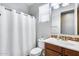 Clean bathroom with a shower/tub combo and modern vanity at 5557 W Buckskin Trl, Phoenix, AZ 85083