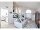 Spacious living area with high ceilings, modern decor and kitchen views at 17511 N Kimberly Way, Surprise, AZ 85374