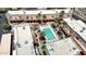 Complex overview showing pool and surrounding buildings at 16336 E Palisades Blvd # 9, Fountain Hills, AZ 85268