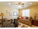 Home office features a daybed, desk, and seating at 10220 E Cochise Dr, Scottsdale, AZ 85258
