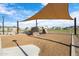 Climbing wall and shade structure in playground at 2659 E Maplewood St, Gilbert, AZ 85297
