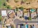 Aerial view of neighborhood homes and golf course at 3406 E Libby St, Phoenix, AZ 85032