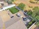 Aerial view of backyard oasis with putting green at 3406 E Libby St, Phoenix, AZ 85032