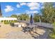 Backyard patio with firepit and dining area at 3406 E Libby St, Phoenix, AZ 85032