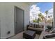 Private balcony with patio furniture and city views at 2030 E Michigan Ave # 24, Phoenix, AZ 85022