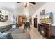 Open living and dining area with a view of the kitchen at 8865 E Baseline Rd # 128, Mesa, AZ 85209
