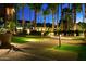 Evenings in this beautifully lit courtyard create a relaxing atmosphere at 10015 E Mountain View Rd # 2011, Scottsdale, AZ 85258
