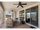 Relaxing patio with wicker furniture and mountain views at 43908 N 10Th St, New River, AZ 85087