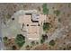 Overhead view of house layout and surrounding desert landscape at 43908 N 10Th St, New River, AZ 85087