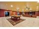 Spacious basement recreation area with a pool table and seating at 1402 E Coral Cove Dr, Gilbert, AZ 85234