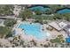 Aerial view of community pool, spa, and tennis courts at 6924 E Canyon Wren Cir, Scottsdale, AZ 85266