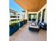 Outdoor patio with modern furniture and lush landscaping at 6879 E Palma Vita Dr, Paradise Valley, AZ 85253