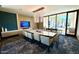 Elegant meeting room with large table and modern amenities at 6879 E Palma Vita Dr, Paradise Valley, AZ 85253