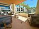 Spacious patio with comfortable seating and views of the pool at 6879 E Palma Vita Dr, Paradise Valley, AZ 85253