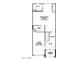 First floor plan showcasing a studio, bath, one-car garage, and covered porch at 7577 W Darrow St, Laveen, AZ 85339