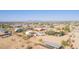 Aerial view of property featuring a house, pool, and large lot in a desert setting at 26110 S 196Th St, Queen Creek, AZ 85142