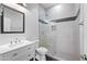 Clean bathroom featuring a walk-in shower and modern vanity at 5525 E Dusty Wren Dr, Cave Creek, AZ 85331
