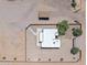 Overhead view of a ranch-style home with a simple design and desert landscaping at 48940 W Long Rifle Rd, Aguila, AZ 85320