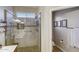 Large bathroom with a walk-in shower and toilet at 17780 W Canto Bonito Ln, Surprise, AZ 85387