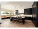 Contemporary kitchen with large island and chevron wood floors at 6044 E Calle Del Paisano --, Scottsdale, AZ 85251
