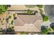 Aerial view of house showing tile roof and landscaping at 2074 E Hulet Pl, Chandler, AZ 85225