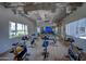 Spin studio with multiple bikes and large mirrors at 9624 E Thunderbolt Ave, Mesa, AZ 85212
