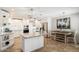 Modern kitchen with white cabinets and granite island at 3406 E Wildwood Dr, Phoenix, AZ 85048