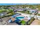 Aerial view showcasing the house, pool, and surrounding neighborhood at 4307 N 15Th Dr, Phoenix, AZ 85015