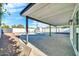 Backyard patio with a view of the pool and shed at 4307 N 15Th Dr, Phoenix, AZ 85015