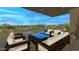 Relaxing patio with outdoor seating and stunning desert mountain views at 10308 E Filaree Ln, Scottsdale, AZ 85262