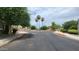 Residential street scene with palm trees and curved road at 6349 W Valencia Dr, Laveen, AZ 85339