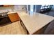 Kitchen island with granite countertop and double sink at 6349 W Valencia Dr, Laveen, AZ 85339