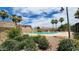 Inviting community pool with palm trees and seating at 6349 W Valencia Dr, Laveen, AZ 85339