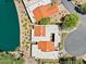 Aerial view of homes and a waterway, showcasing the community at 10309 E Cinnabar Ave, Scottsdale, AZ 85258