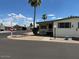 Front view of a manufactured home in a mobile home park at 652 S Ellsworth Rd # 90, Mesa, AZ 85208